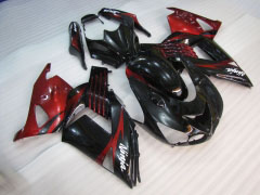 Factory Style - Rotwein Schwarz Verkleidungen und Karosserien für 2006-2011 NINJA ZX-14R #LF3233