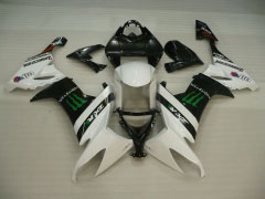 Monster - White Black Fairings and Bodywork For 2008-2010 NINJA ZX-10R #LF6198