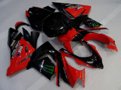 Monster - rot Schwarz Verkleidungen und Karosserien für 2004-2005 Ninja ZX-10R #LF3271