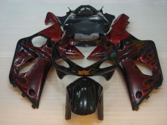 Flame - Red Black Fairings and Bodywork For 2001-2003 GSX-R600 #LF6783