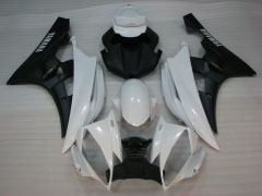 工場スタイル - 白い 黒 フェアリングとボディワーク 2006-2007 YZF-R6 #LF3459