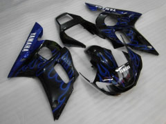 Flame - Azul Negro Fairings and Bodywork For 1998-2002 YZF-R6 #LF3351