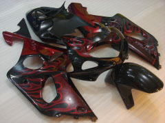 Flame - Red Black Fairings and Bodywork For 2000-2003 GSX-R750 #LF6777