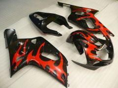 Estilo de fábrica, Customize - Vermelho Preto Fairings and Bodywork For 2001-2003 GSX-R600 #LF4279