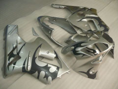 Factory Style - Black Silver Fairings and Bodywork For 2002-2005 NINJA ZX-12R #LF3240