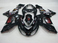 Monster - Schwarz Verkleidungen und Karosserien für 2006-2007 NINJA ZX-10R #LF3264
