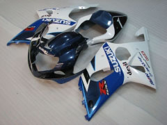Stile di fabbrica - Blu bianca Carena e Carrozzeria Per 2001-2003 GSX-R600 #LF4267