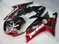 Jordan - rouge Noir Carénages et carrosserie pour 2001-2003 GSX-R600 #LF4253