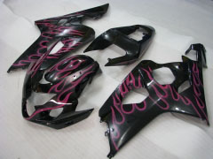 Flame - Red Black Fairings and Bodywork For 2004-2005 GSX-R600 #LF6649