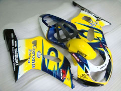 Corona, MOTUL - Gelb Blau Verkleidungen und Karosserien für 2001-2003 GSX-R600 #LF4245