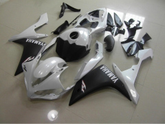 Factory Style - White Black Matte Fairings and Bodywork For 2007-2008 YZF-R1 #LF6963