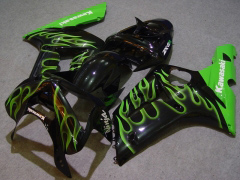 Flame - Verde Negro Fairings and Bodywork For 2003-2004 NINJA ZX-6R #LF6067