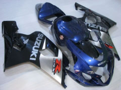 工場スタイル - 青い 黒 フェアリングとボディワーク 2004-2005 GSX-R600 #LF4113