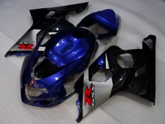 工場スタイル - 青い 黒 フェアリングとボディワーク 2004-2005 GSX-R600 #LF4115