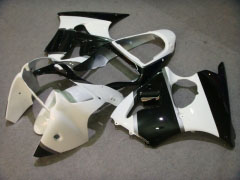 Factory Style - White Black Fairings and Bodywork For 2000-2002 NINJA ZX-6R #LF6161