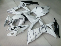 Corona, MOTUL - White Black Fairings and Bodywork For 2006-2007 GSX-R600 #LF6401