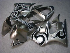 Factory Style - Black Silver Fairings and Bodywork For 2000-2002 NINJA ZX-6R #LF6157