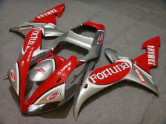 Fortuna, MOTUL - Red Silver Fairings and Bodywork For 2002-2003 YZF-R1 #LF7031