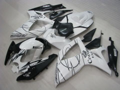 Corona - White Black Fairings and Bodywork For 2006-2007 GSX-R600 #LF6398