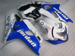 MOTUL - 青い 白い フェアリングとボディワーク 2004-2005 GSX-R600 #LF4111