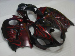 Flame - Red Black Fairings and Bodywork For 1999-2007 Hayabusa #LF5261