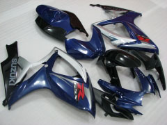 Factory Style - Blau Schwarz Verkleidungen und Karosserien für 2006-2007 GSX-R600 #LF4036