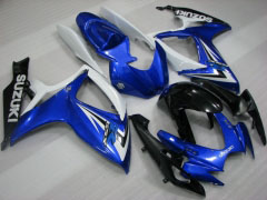 Estilo de fábrica - Azul Blanco Negro Fairings and Bodywork For 2006-2007 GSX-R600 #LF4052