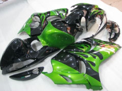 Flame - 緑 黒 フェアリングとボディワーク 2008-2020 Hayabusa #LF3775