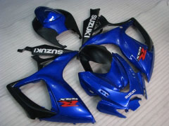 Factory Style - Blau Schwarz Verkleidungen und Karosserien für 2006-2007 GSX-R750 #LF3988