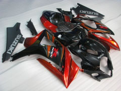 Factory Style - rot Schwarz Verkleidungen und Karosserien für 2007-2008 GSX-R1000 #LF3837