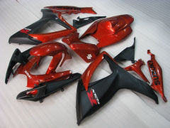 Factory Style - rot Schwarz Verkleidungen und Karosserien für 2006-2007 GSX-R750 #LF4011