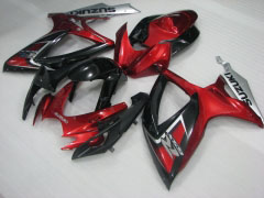 Factory Style - rot Schwarz Verkleidungen und Karosserien für 2006-2007 GSX-R600 #LF4033