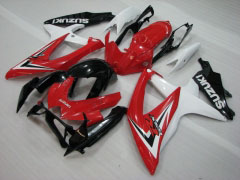 Estilo de fábrica - rojo Blanco Negro Fairings and Bodywork For 2008-2010 GSX-R750 #LF3933