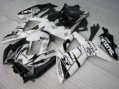 Corona - 白い 黒 フェアリングとボディワーク 2008-2010 GSX-R750 #LF3903