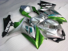 Factory Style - Grün Silber Verkleidungen und Karosserien für 2007-2008 GSX-R1000 #LF3825