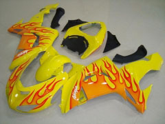 Flame - Yellow Blue Fairings and Bodywork For 2006-2007 NINJA ZX-10R #LF6241