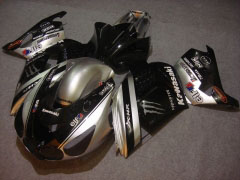 Monster - Black Silver Fairings and Bodywork For 2006-2011 NINJA ZX-14R #LF5847