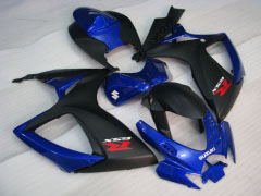 工場スタイル - 青い 黒 フェアリングとボディワーク 2006-2007 GSX-R600 #LF4047