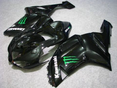 Monster - 緑 黒 フェアリングとボディワーク 2007-2008 NINJA ZX-6R #LF5901