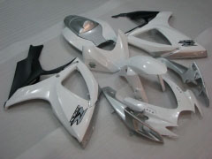 Factory Style - Wei? Silber Verkleidungen und Karosserien für 2006-2007 GSX-R600 #LF4050
