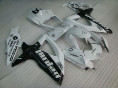 Jordan - 白い 黒 フェアリングとボディワーク 2008-2010 GSX-R600 #LF3968