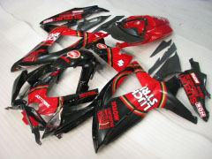 Lucky Strike - rot Schwarz Verkleidungen und Karosserien für 2008-2010 GSX-R600 #LF3956