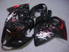 Flame - Red Black Fairings and Bodywork For 2008-2020 Hayabusa #LF5257