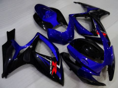 Factory Style - Blau Schwarz Verkleidungen und Karosserien für 2006-2007 GSX-R750 #LF4003