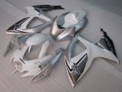 Factory Style - Wei? Silber Verkleidungen und Karosserien für 2006-2007 GSX-R750 #LF4001