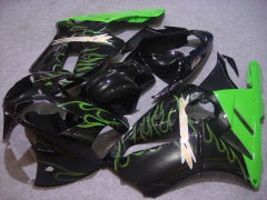 Flame - Green Black Fairings and Bodywork For 2002-2005 NINJA ZX-12R #LF4859