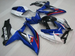 Estilo de fábrica - Azul Branco Preto Fairings and Bodywork For 2008-2010 GSX-R600 #LF3955