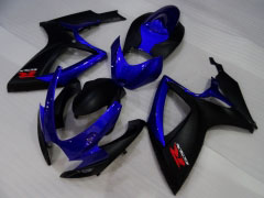 Factory Style - Blau Schwarz Verkleidungen und Karosserien für 2006-2007 GSX-R600 #LF4038