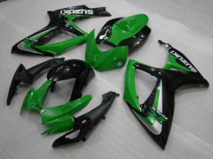 Estilo de fábrica - Verde Negro Fairings and Bodywork For 2006-2007 GSX-R600 #LF4021