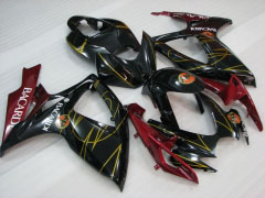 BACARDI - rouge Noir Carénages et carrosserie pour 2006-2007 GSX-R750 #LF3998